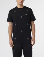 PHILIPP PLEIN Round Neck T-Shirt Monogram Stones Monogram Men