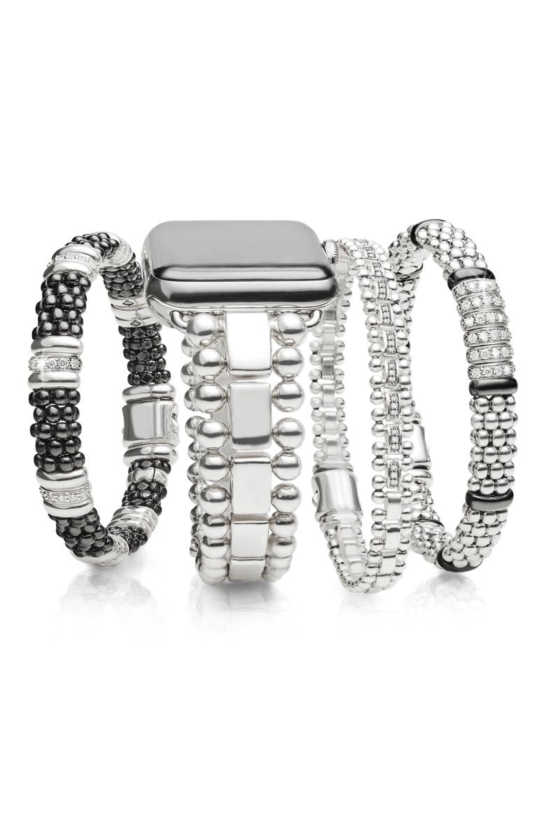 Smart Caviar Apple Watch® Watchband, Alternate, color, SILVER