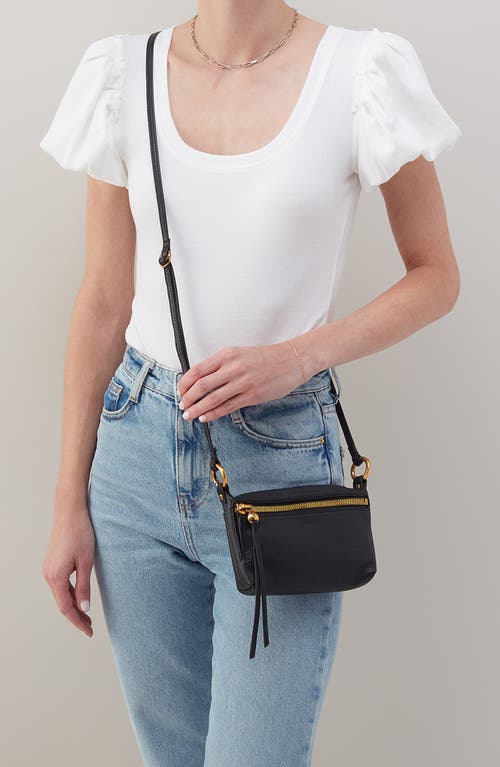 Hobo Run About Leather Crossbody Bag In Black