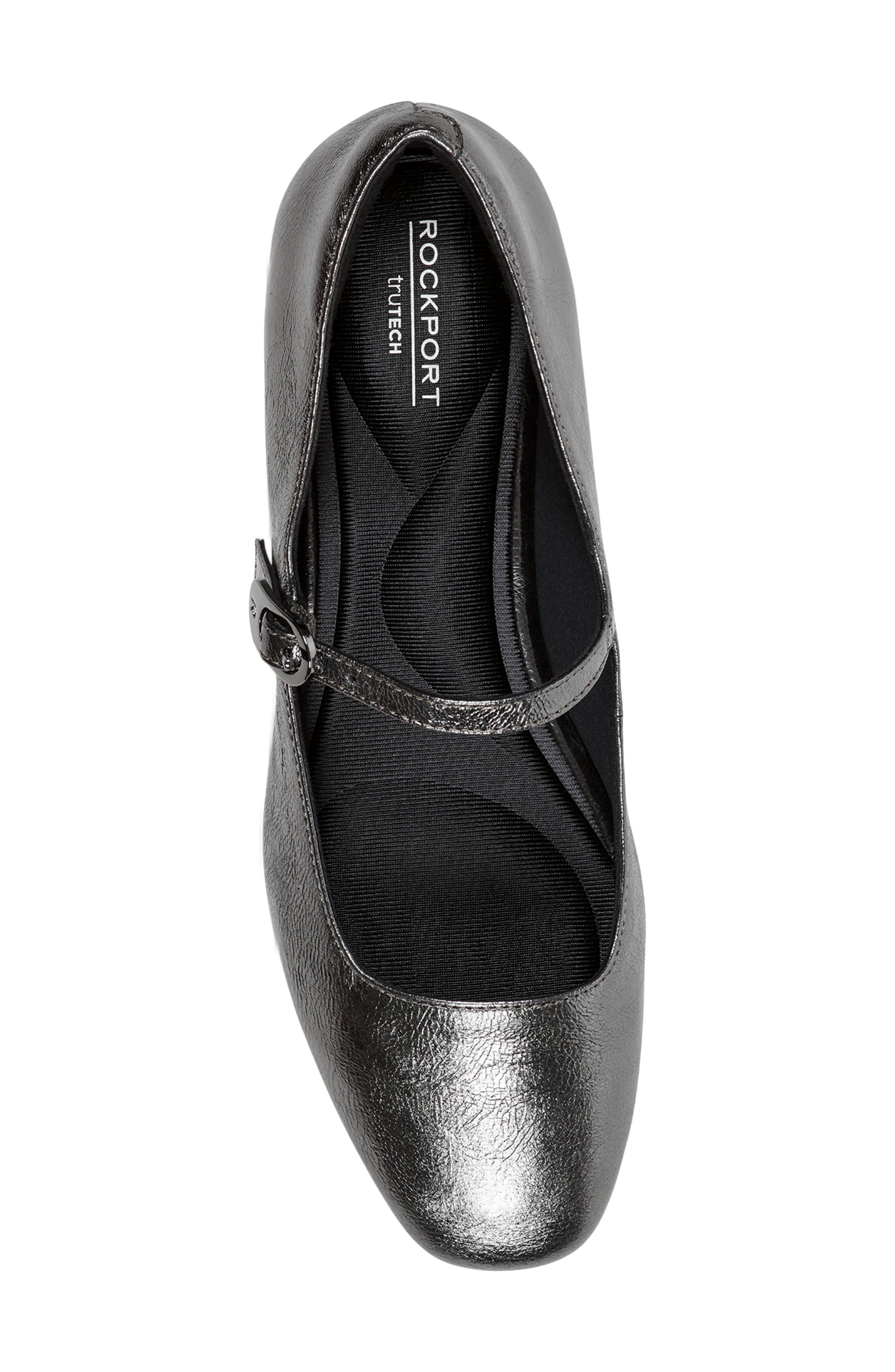 Niya Mary Jane Flat, Alternate, color, PEWTER