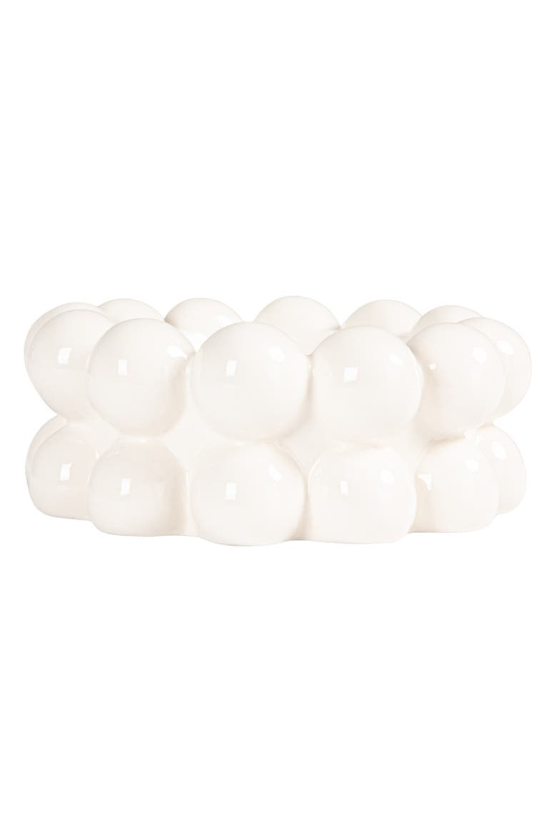 Bowl with Raised Dots, Alternate, color, White