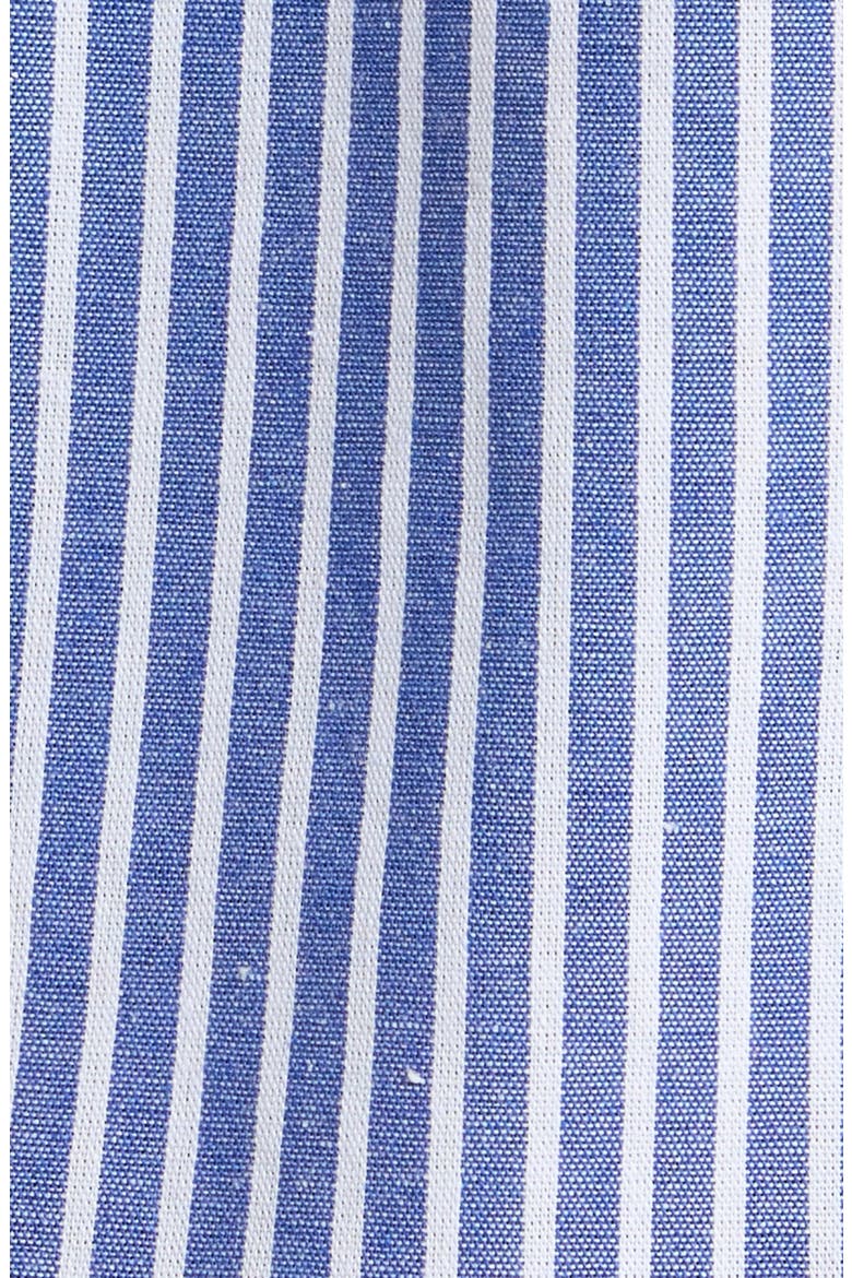 Sandy Ruffle Stripe Button-Up Shirt, Alternate, color, BLUE-STRIPE