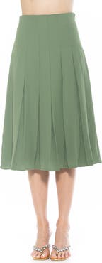 Alexia Admor Shilo Pleated Midi Skirt