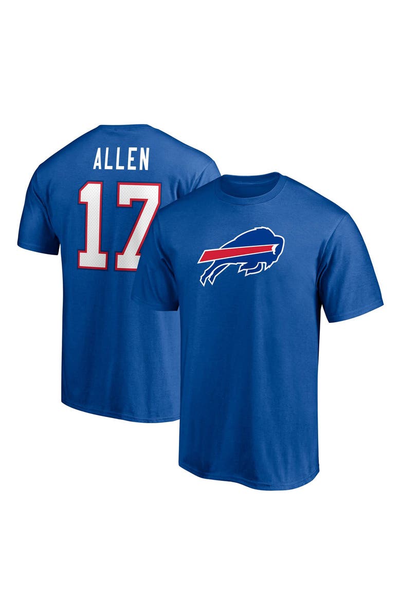 FANATICS Men's Fanatics Branded Josh Allen Royal Buffalo Bills Player Icon Name & Number T-Shirt, Alternate, color, 