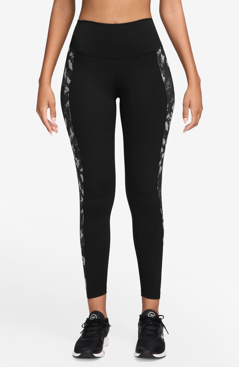 Nike Dri-FIT One High Waist 7/8 Leggings, Main, color, Black/ Black/ Black