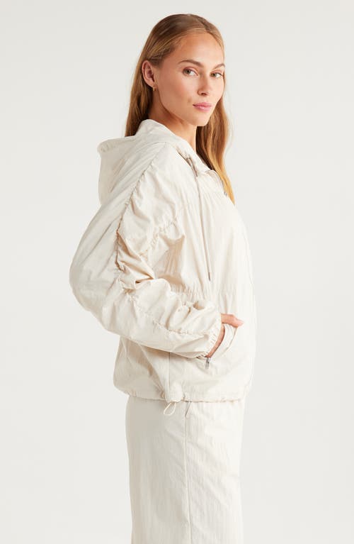 Zella Travel Lite Ruched Jacket In White