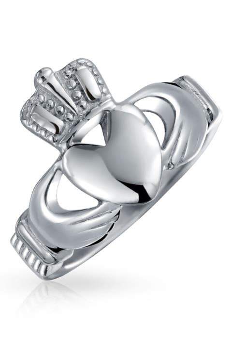 BFF Stainless Steel Celtic Irish Claddagh Ring