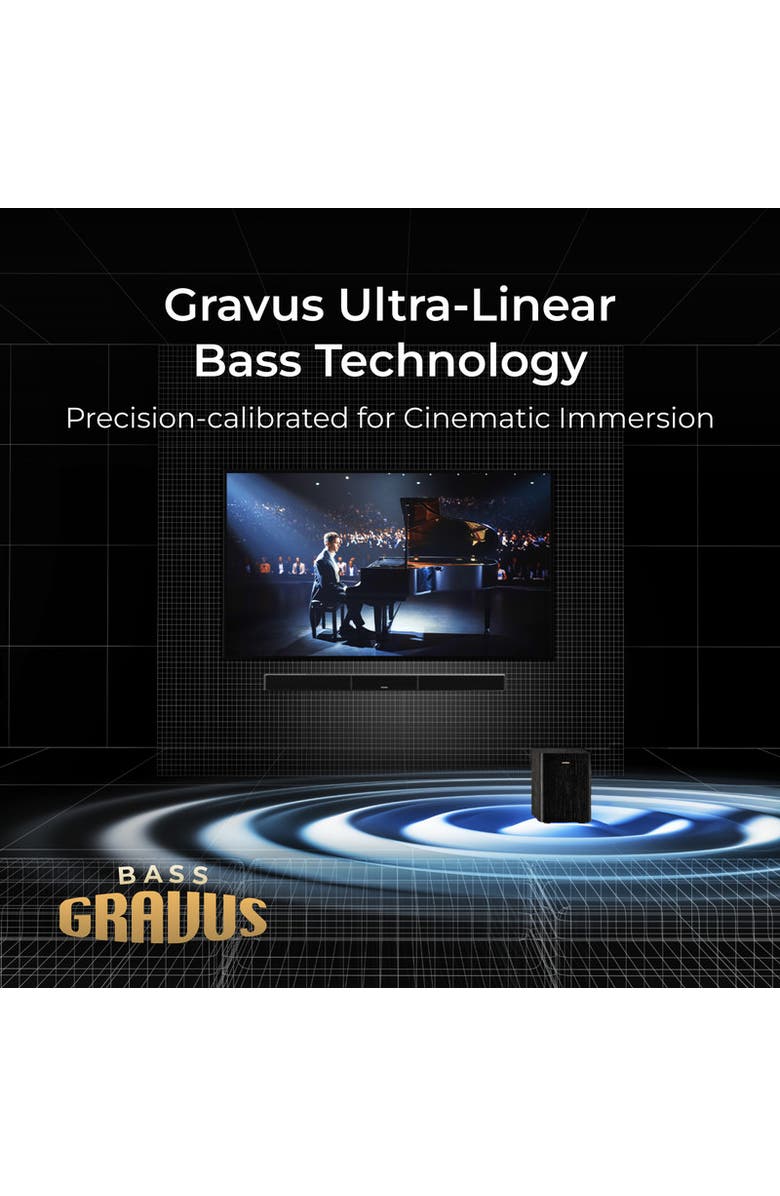 Ultimea Skywave Series 5.1.2ch Wireless Surround Sound System, Alternate, color, Black