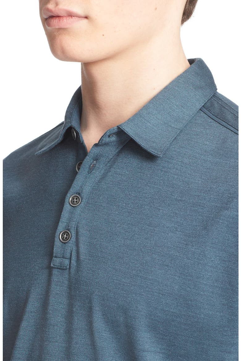 Collection 'Hampton' Silk & Cotton Polo, Alternate, color, SAPPHIRE