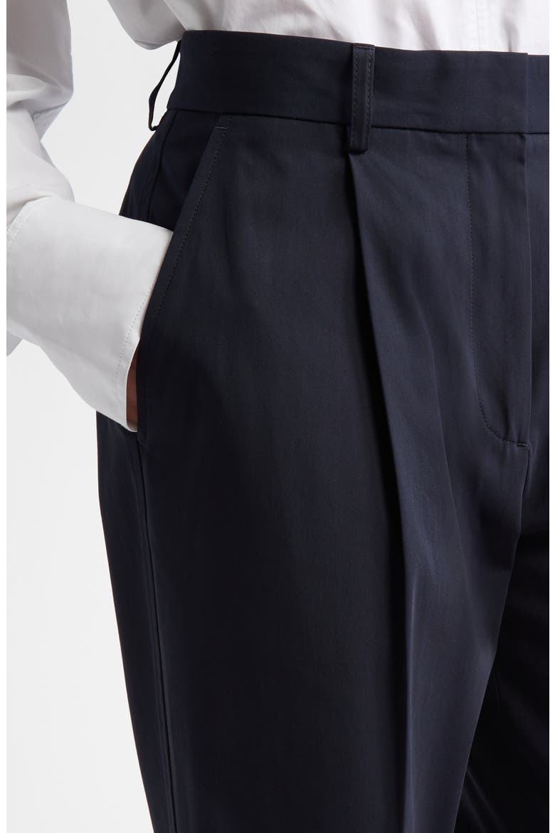 Pleated Straight Leg Trousers, Alternate, color, NIGHTFALL