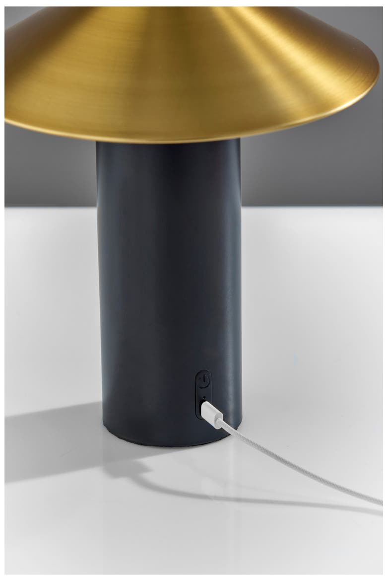 Pina LED Cordless Table Lamp, Alternate, color, BLACK