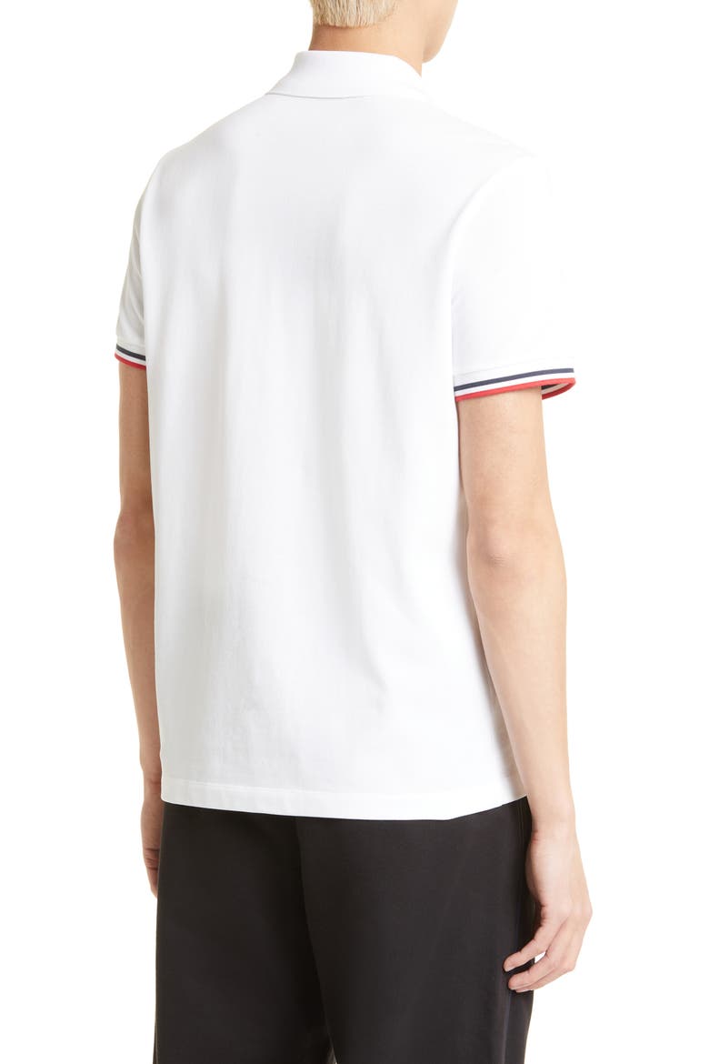 Tipped Piqué Polo, Alternate, color, WHITE