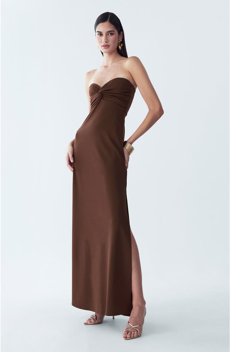 BWLDR Chase Maxi Dress, Alternate, color, Chocolate