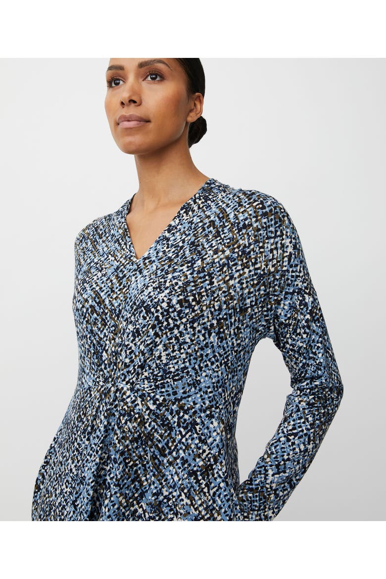 MaOtobia Fitted Graphic Print Dress, Alternate, color, Proven Blue