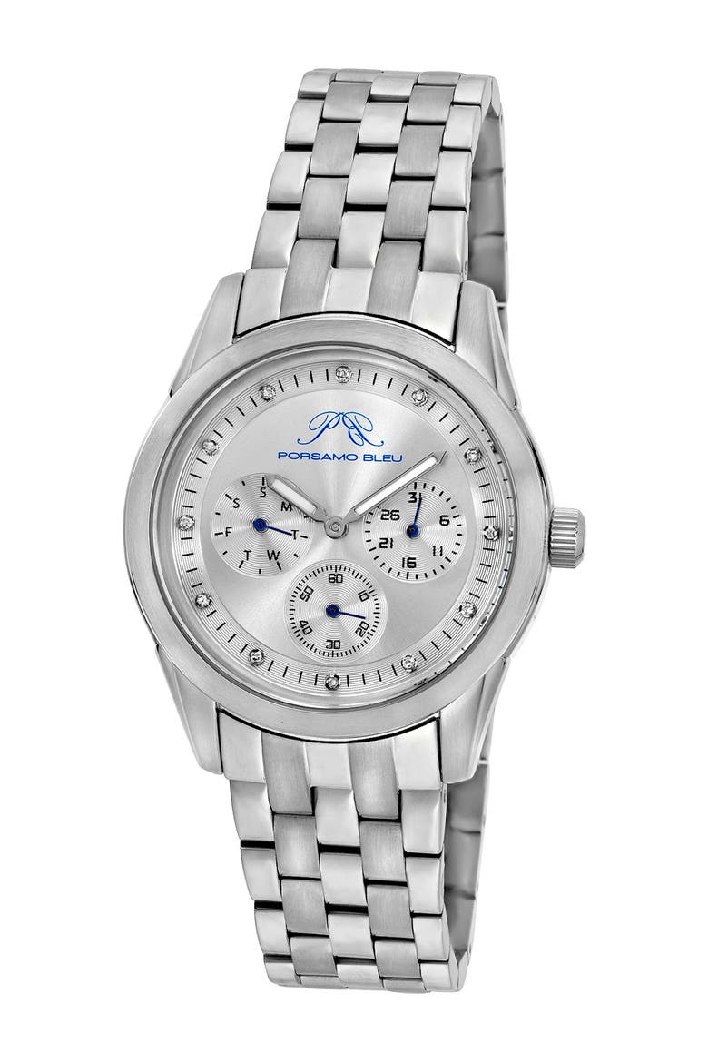 Women's Diana Diamond Bracelet Watch, 39mm - 0.07 ctw, Main, color, SILVER