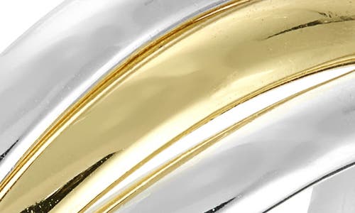 Argento Vivo Two-tone Crisscross Layered Band Ring In Gold/silver