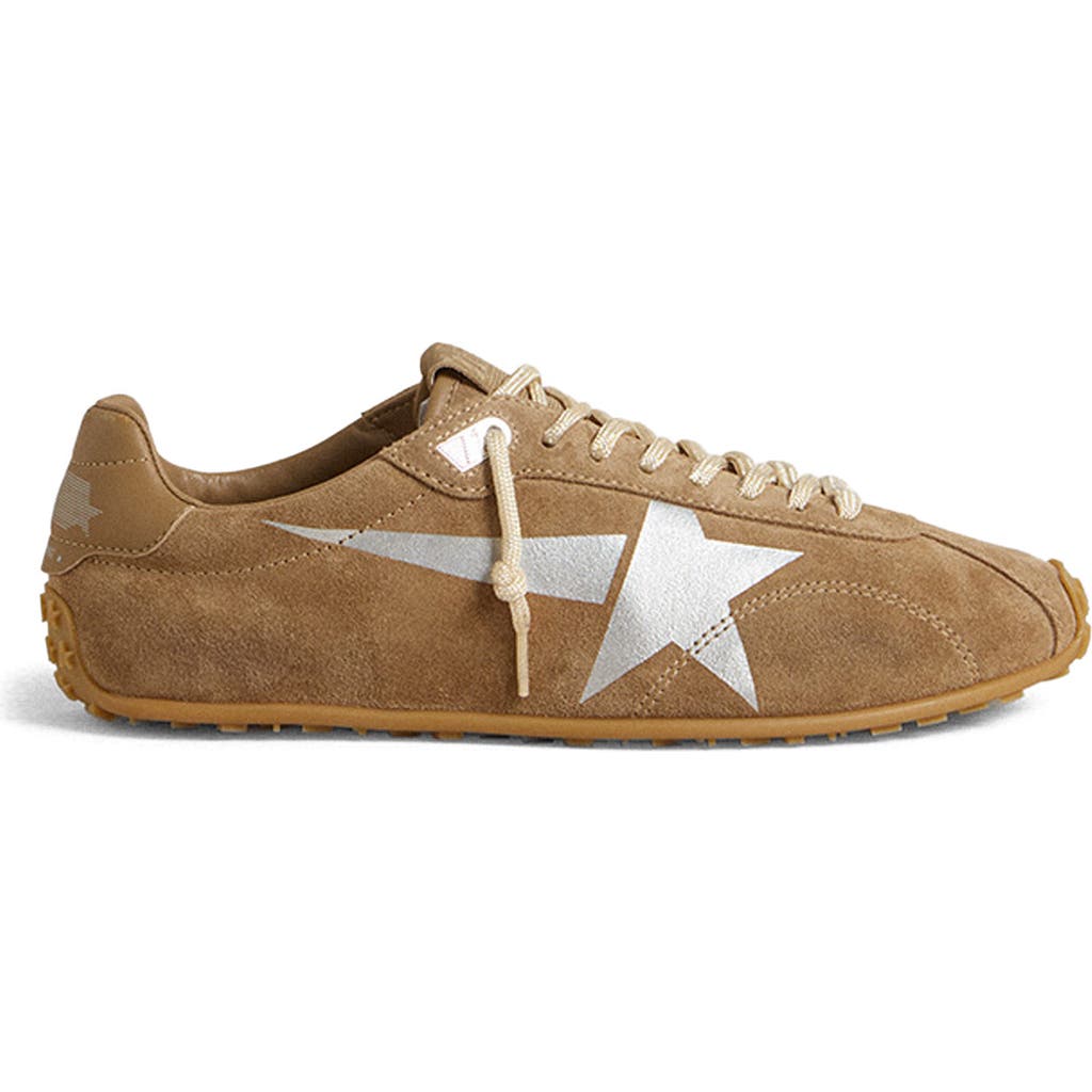 Golden Goose Marathon Suede Printed Star Sneaker In Brown