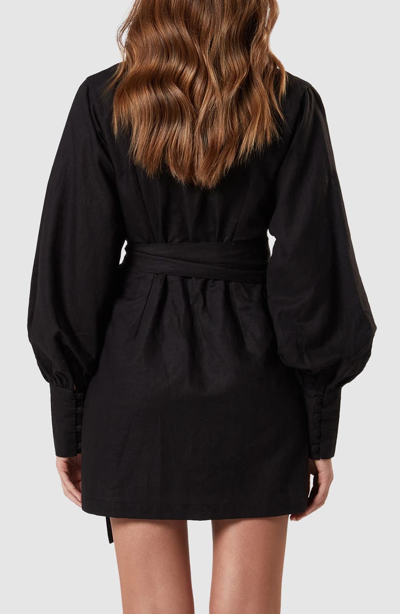 Charlie Holiday Bella Long Sleeve Wrap Minidress, Alternate, color, 