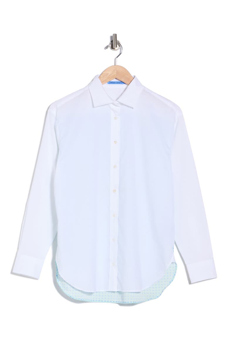 Finn Contrast Button Front Shirt, Alternate, color, WHITE