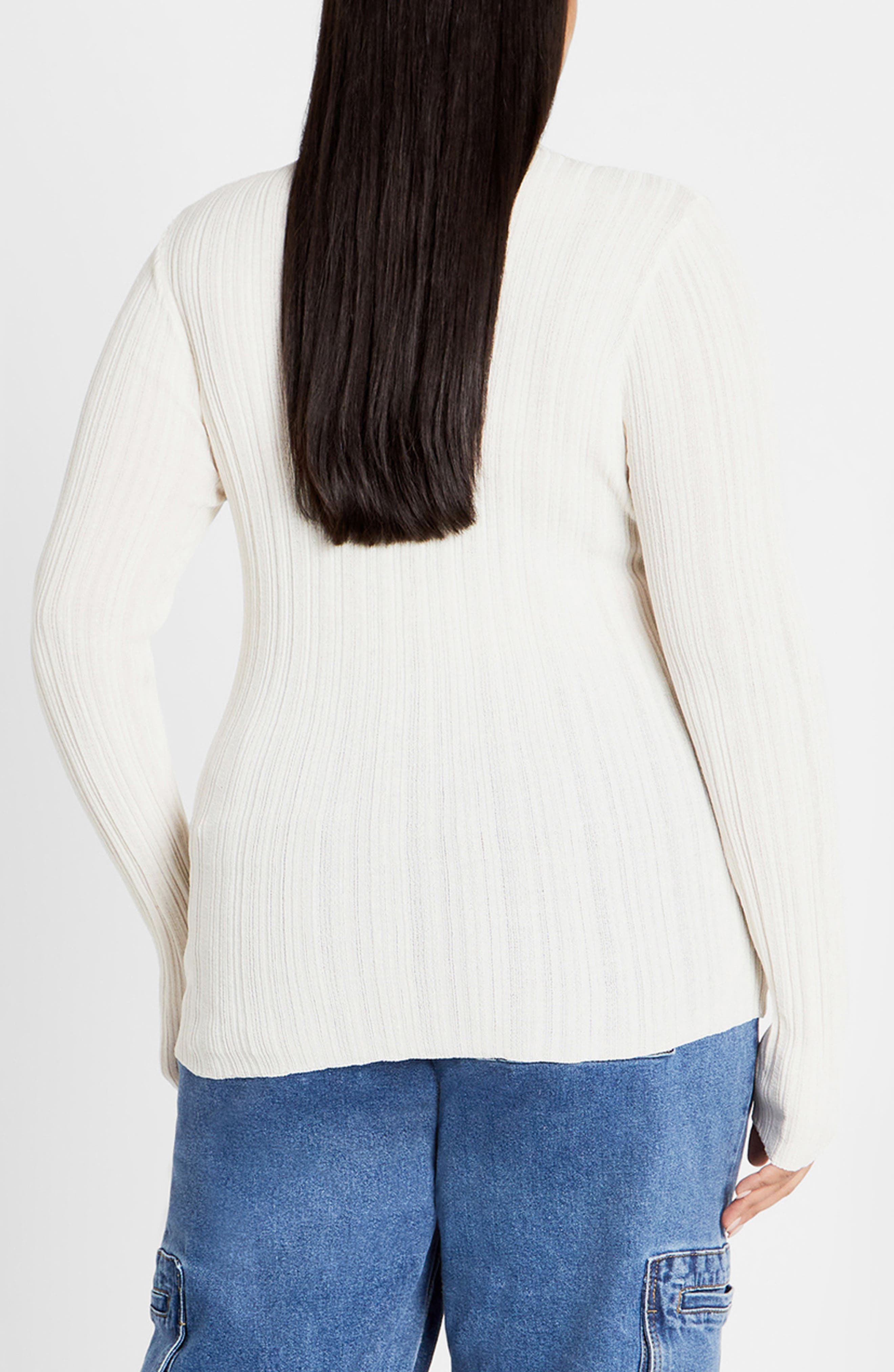 Crinkle Mock Neck Sweater - image 4