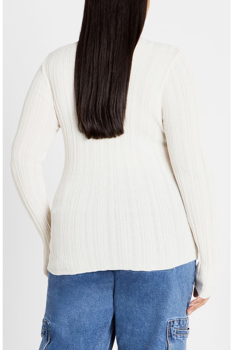 Crinkle Mock Neck Sweater, Alternate, color, CREAM