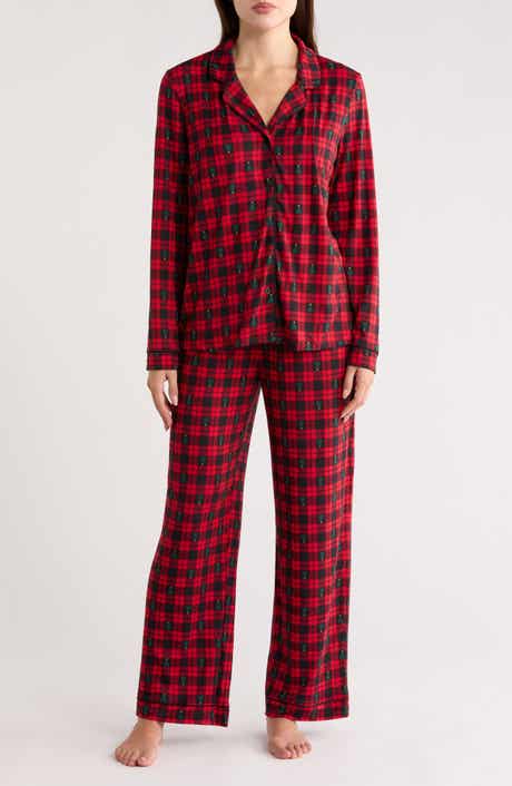 JACLYN Mom Matching Family Notch Collar Pajamas