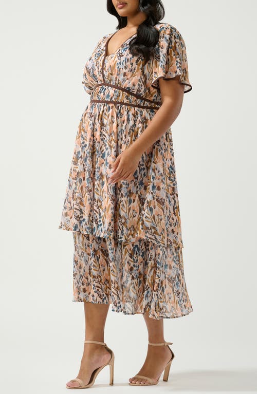 Estelle Bellarosa Print Maxi Dress In Brown