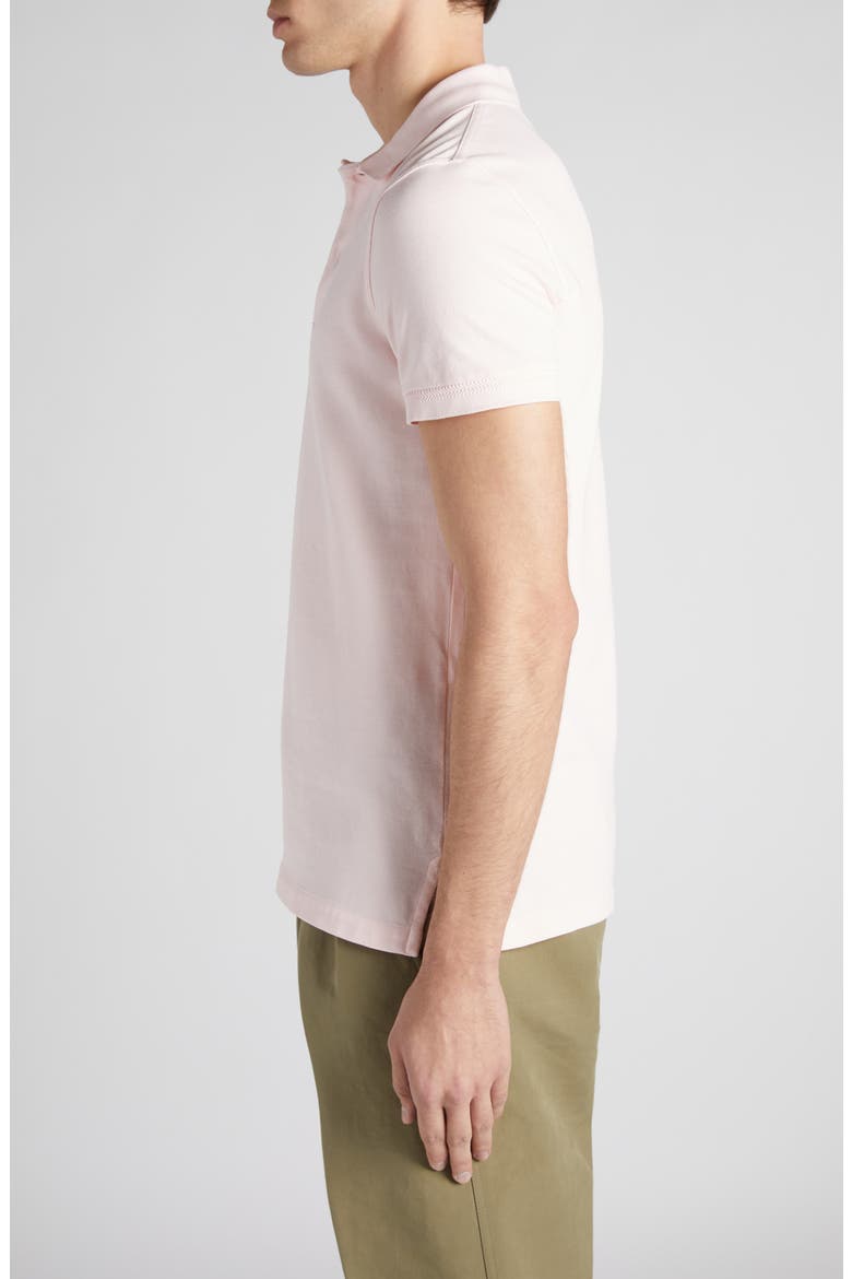 Short Sleeve Cotton Piqué Polo, Alternate, color, DP013 POWDER PINK