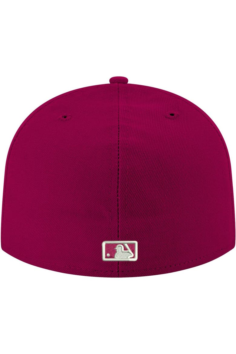 Men's New Era Cardinal Washington Nationals White Logo 59FIFTY Fitted Hat, Alternate, color, Cardinal