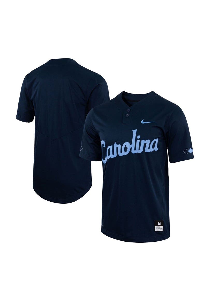 Men's Nike Navy North Carolina Tar Heels Two-Button Replica Baseball Jersey, Main, color, Navy