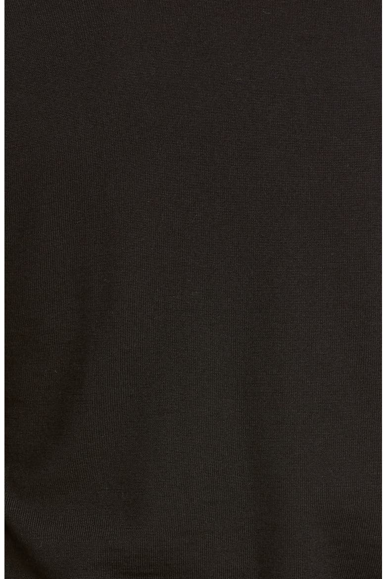 Wrap Front Merino Wool Sweater, Alternate, color, BLACK