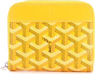 Pre-Owned Goyard Zip Wallet Coated Canvas Compact