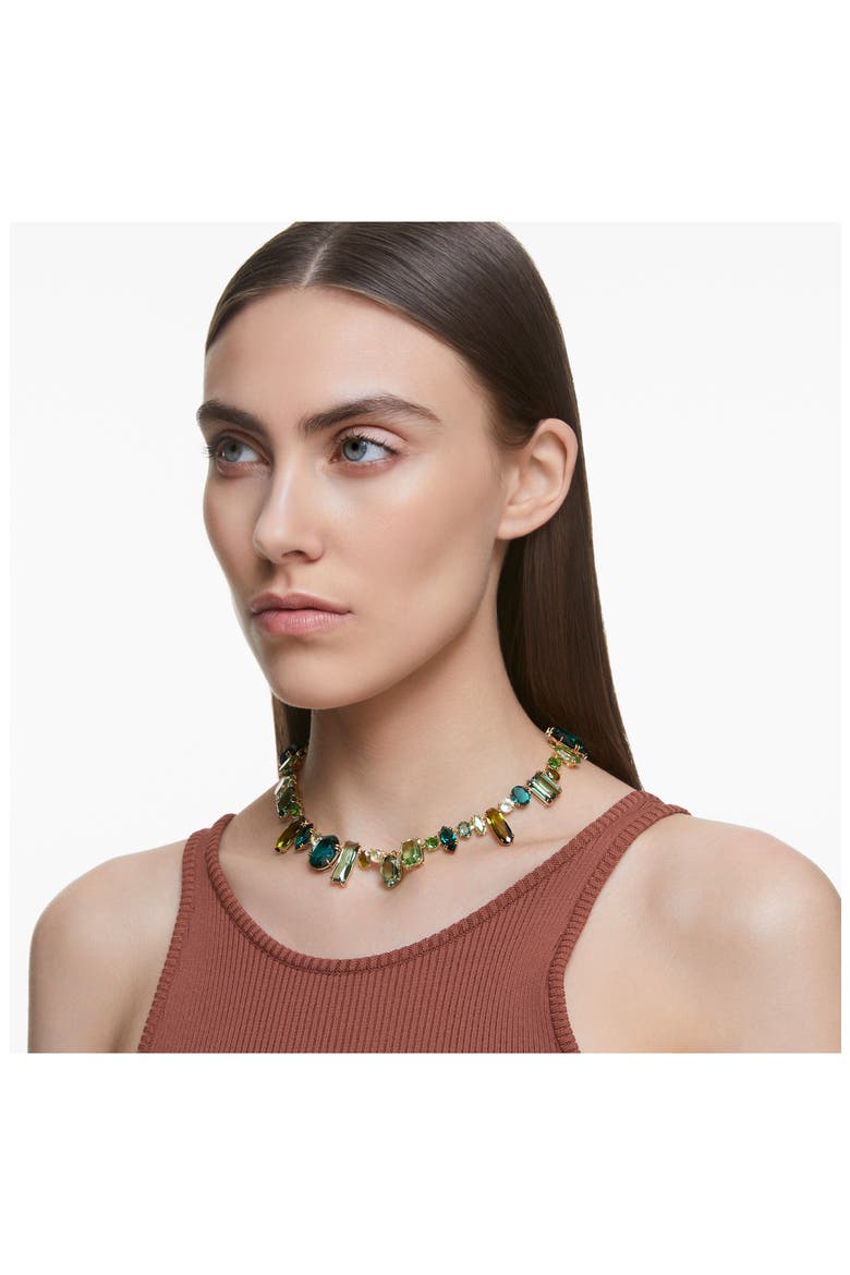 Gema Crystal Choker Necklace, Alternate, color, GREEN MULTICOLORED
