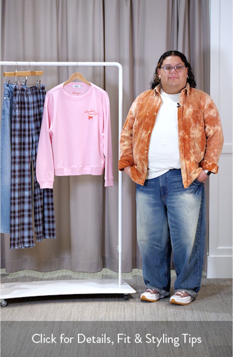 Somebody Loves You Waffle Knit Graphic Top, sales video thumbnail