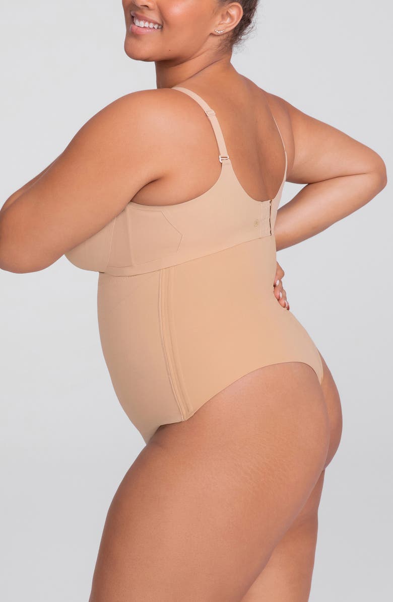 Honeylove Superpower High Waist Shaper Thong, Alternate, color, Sand