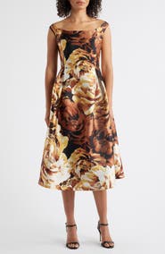 Julia Jordan Floral Off-the-Shoulder Cocktail Dress