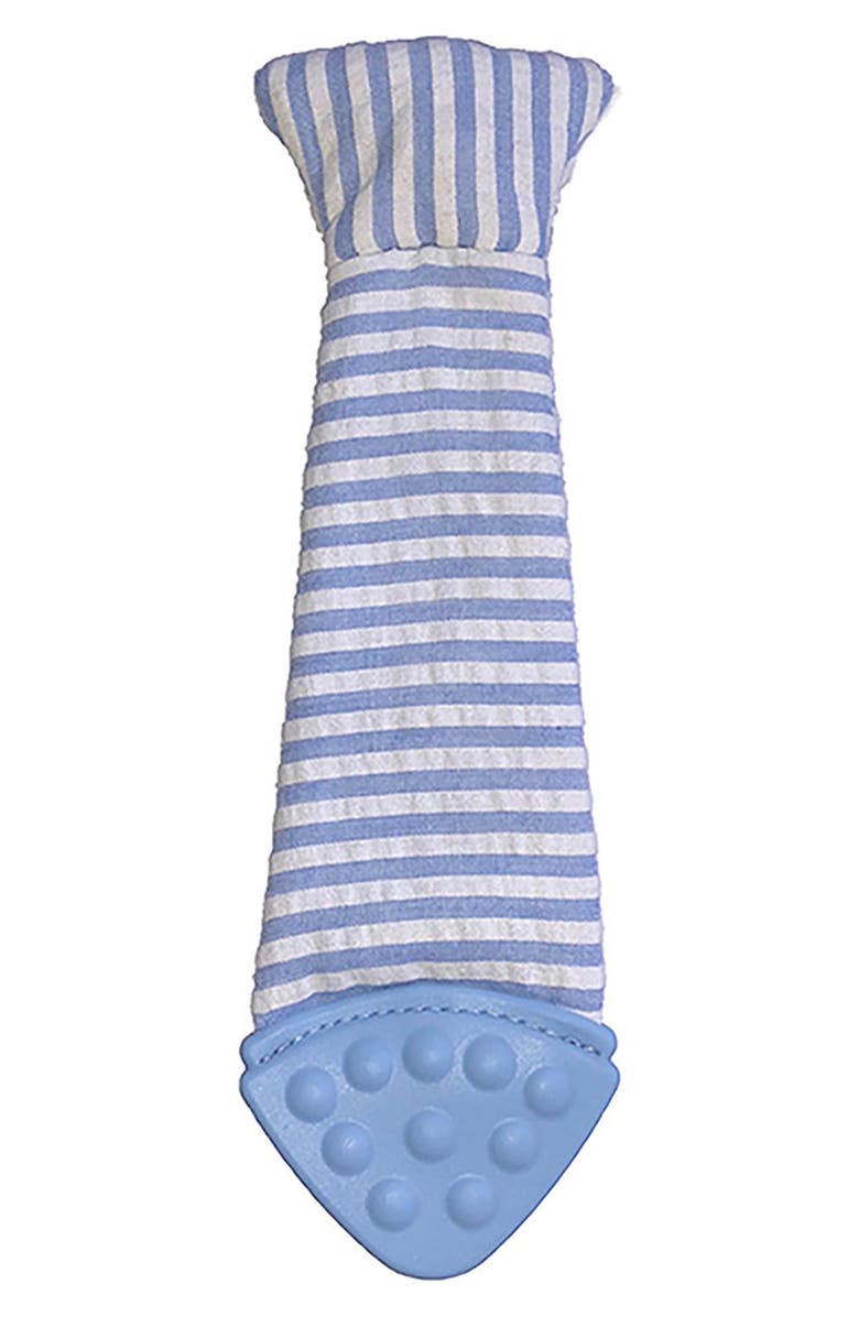 Tasty Tie Seersucker Stripe Wearable Baby Teething Tie, Main, color, 