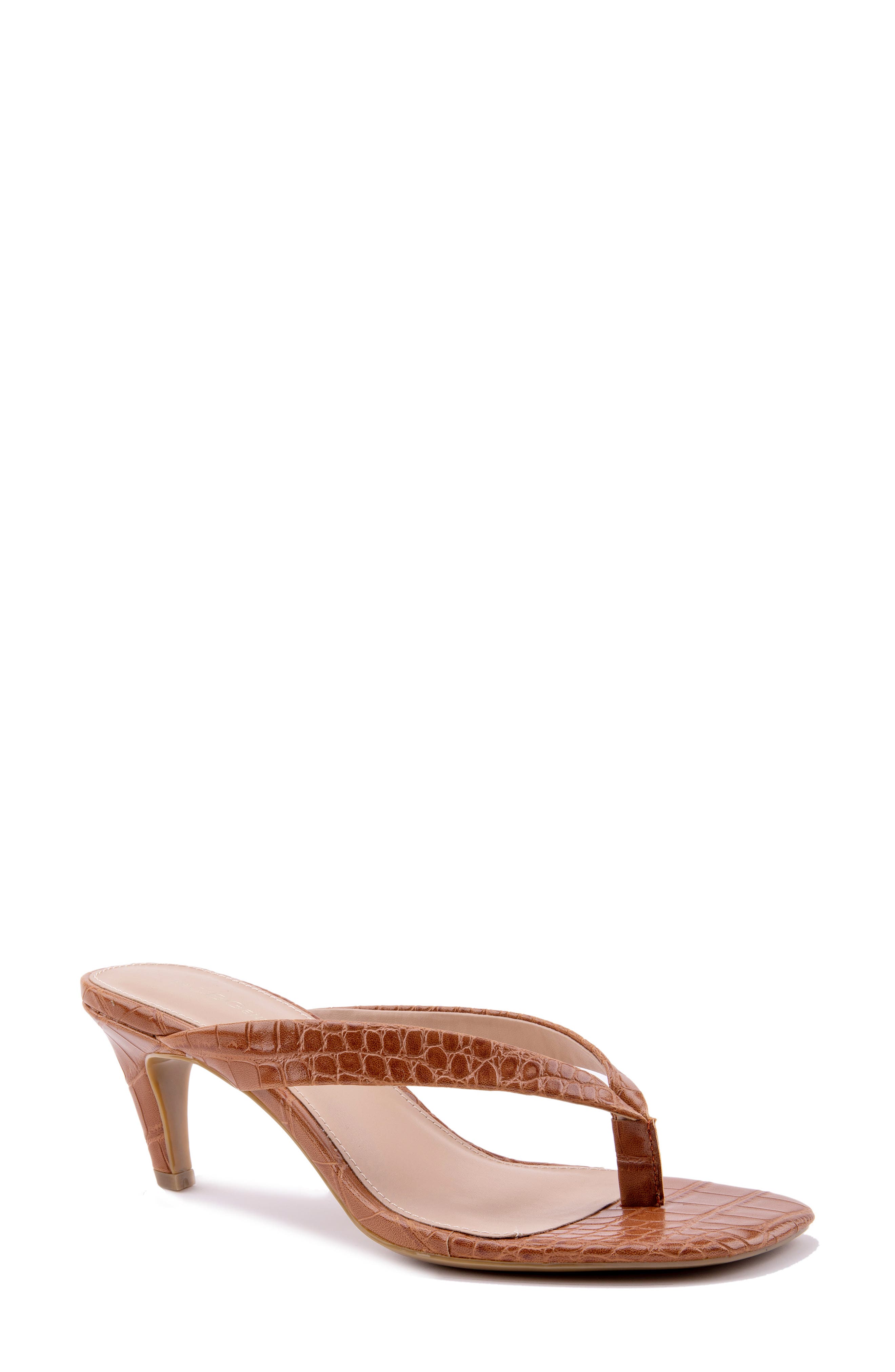 Tabina Flip Flop, Main, color, COGNAC CROC PRINT