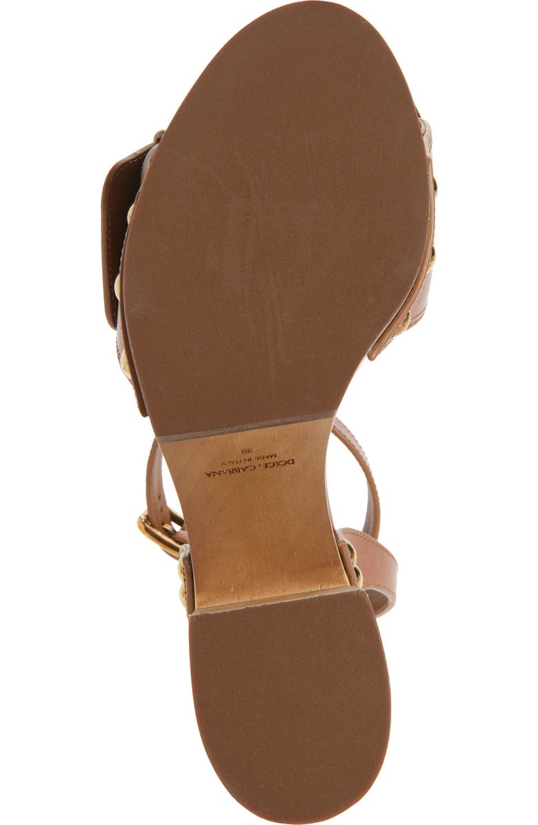 Dolce&Gabbana Ankle Strap Platform Sandal, Alternate, color, Cuoio