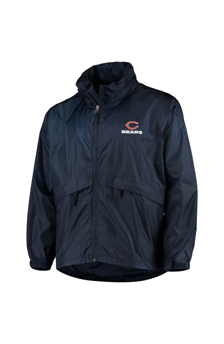 DUNBROOKE Men's Dunbrooke Navy Chicago Bears Circle Sportsman Waterproof Packable Lightweight Full-Zip Jacket, Alternate, color, Navy