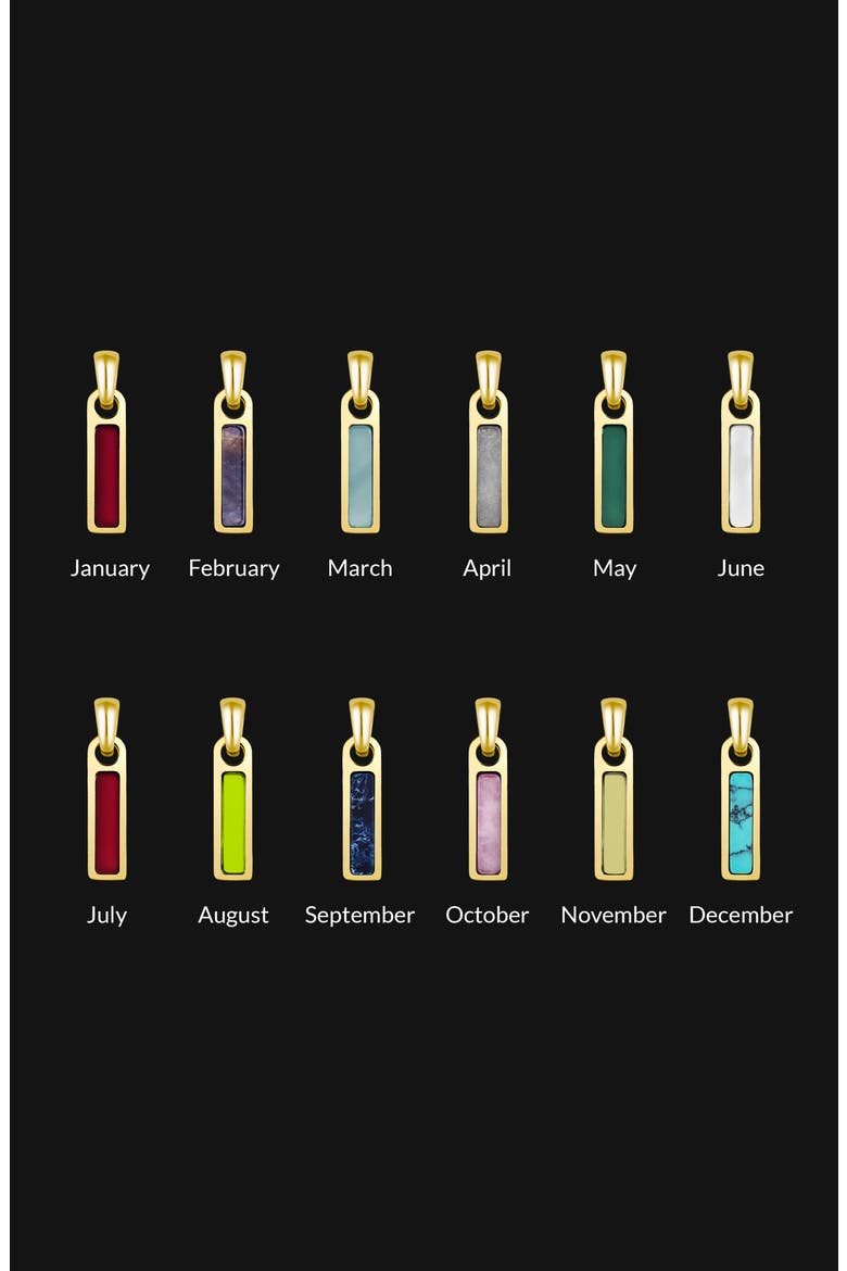Men's Birthstone Pendant Necklace, Alternate, color, GOLD - NOVEMBER