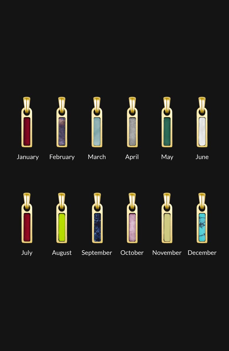 Vincero Men's Birthstone Pendant Necklace, Alternate, color, Gold - February