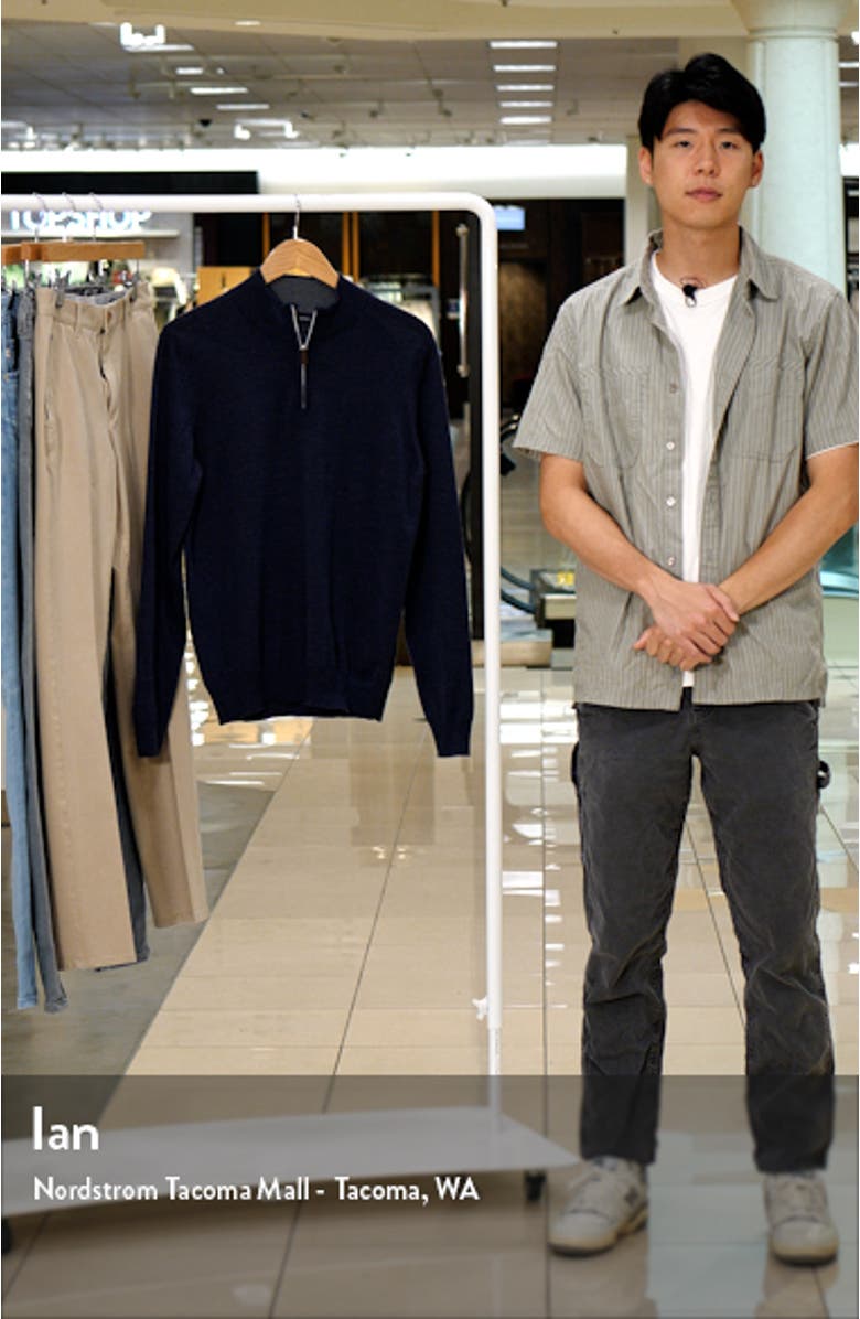 Merino Wool Half Zip Sweater, sales video thumbnail