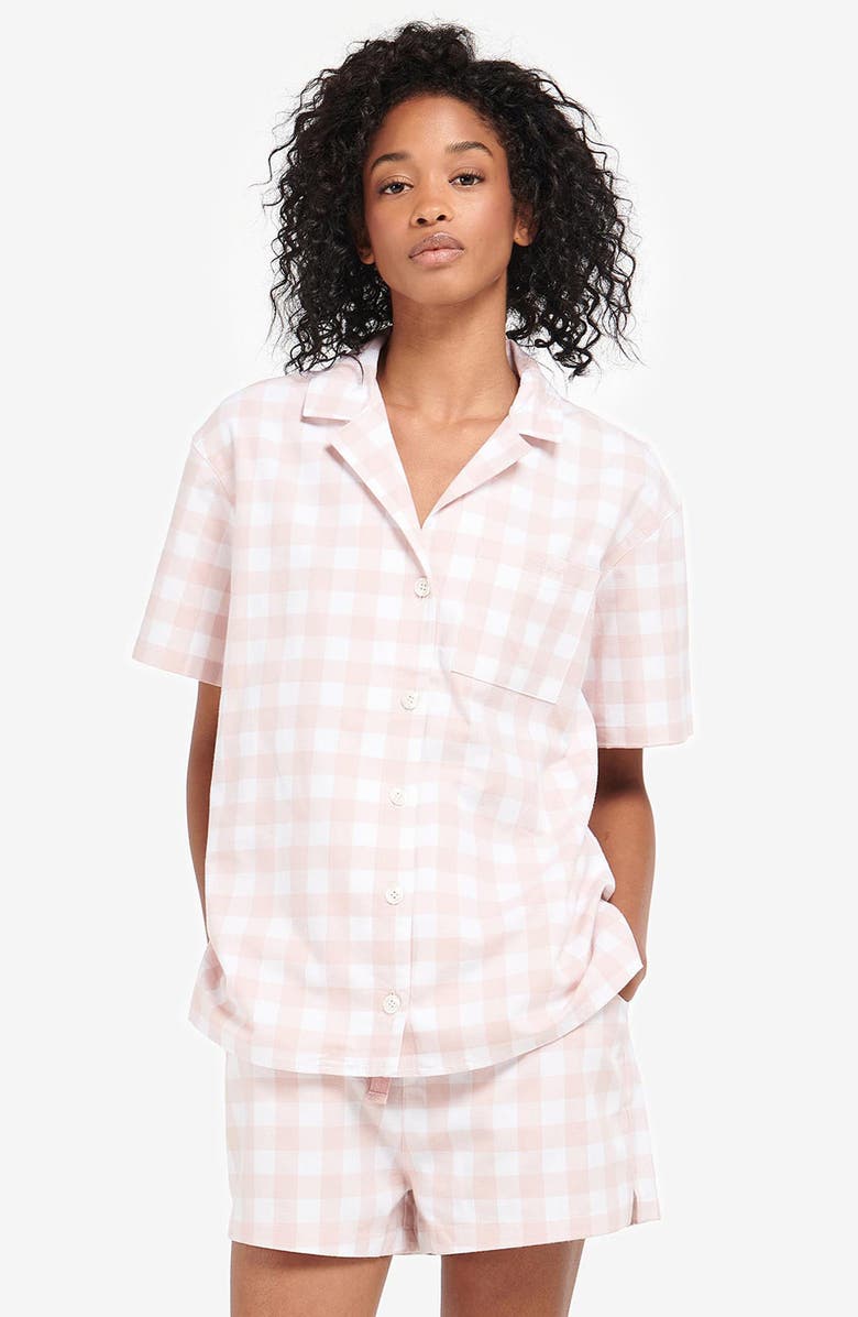 Barbour Etta Gingham Cotton Short Pajamas, Alternate, color,