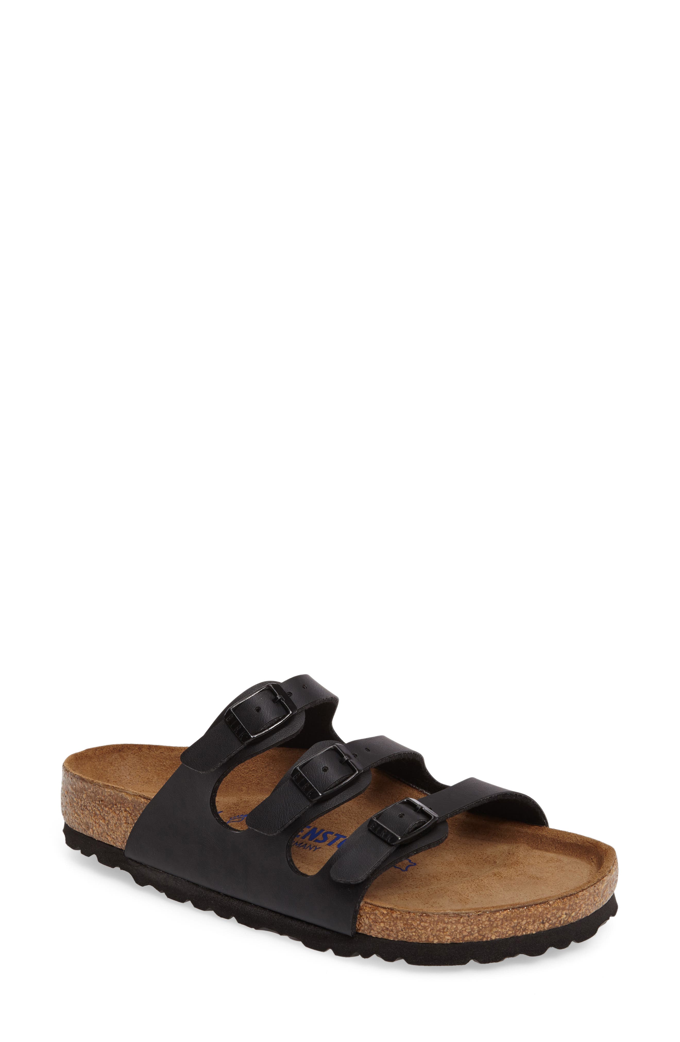 Florida Soft Slide Sandal, Main, color, BLACK