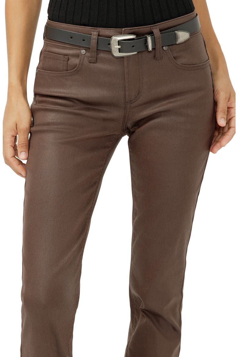 Suki Coated Curvy Mid Rise Slim Bootcut Jeans, Alternate, color, JAVA