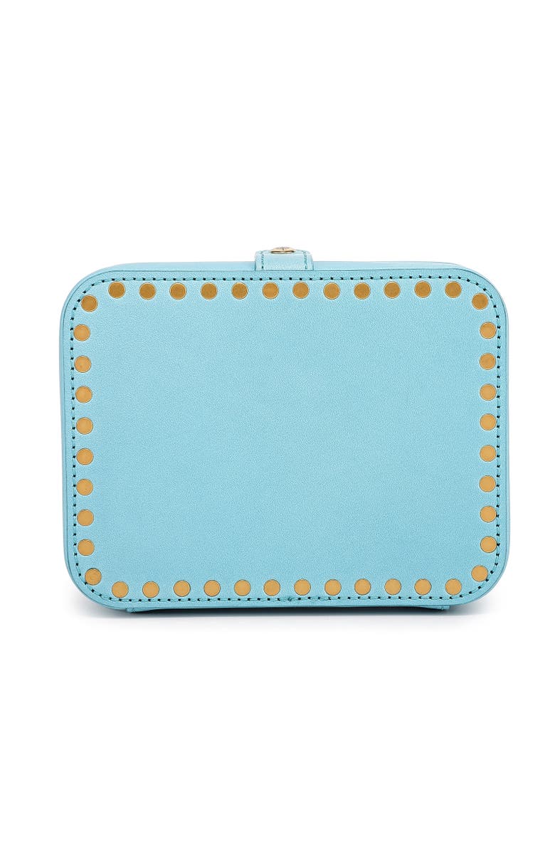 OLD TREND Rectangular Genuine Leather Jewelry Storage Box, Main, color, Turquoise