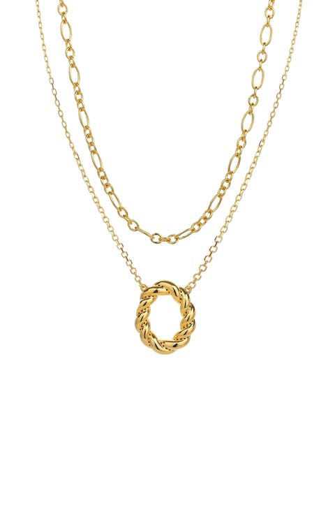 18K Gold Plated Sterling Silver Luxe Necklace Layers Set Holiday Gift Idea