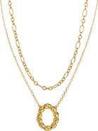 Bearfruit Jewelry 18K Gold Plated Sterling Silver Luxe Necklace Layers Set Gift Idea