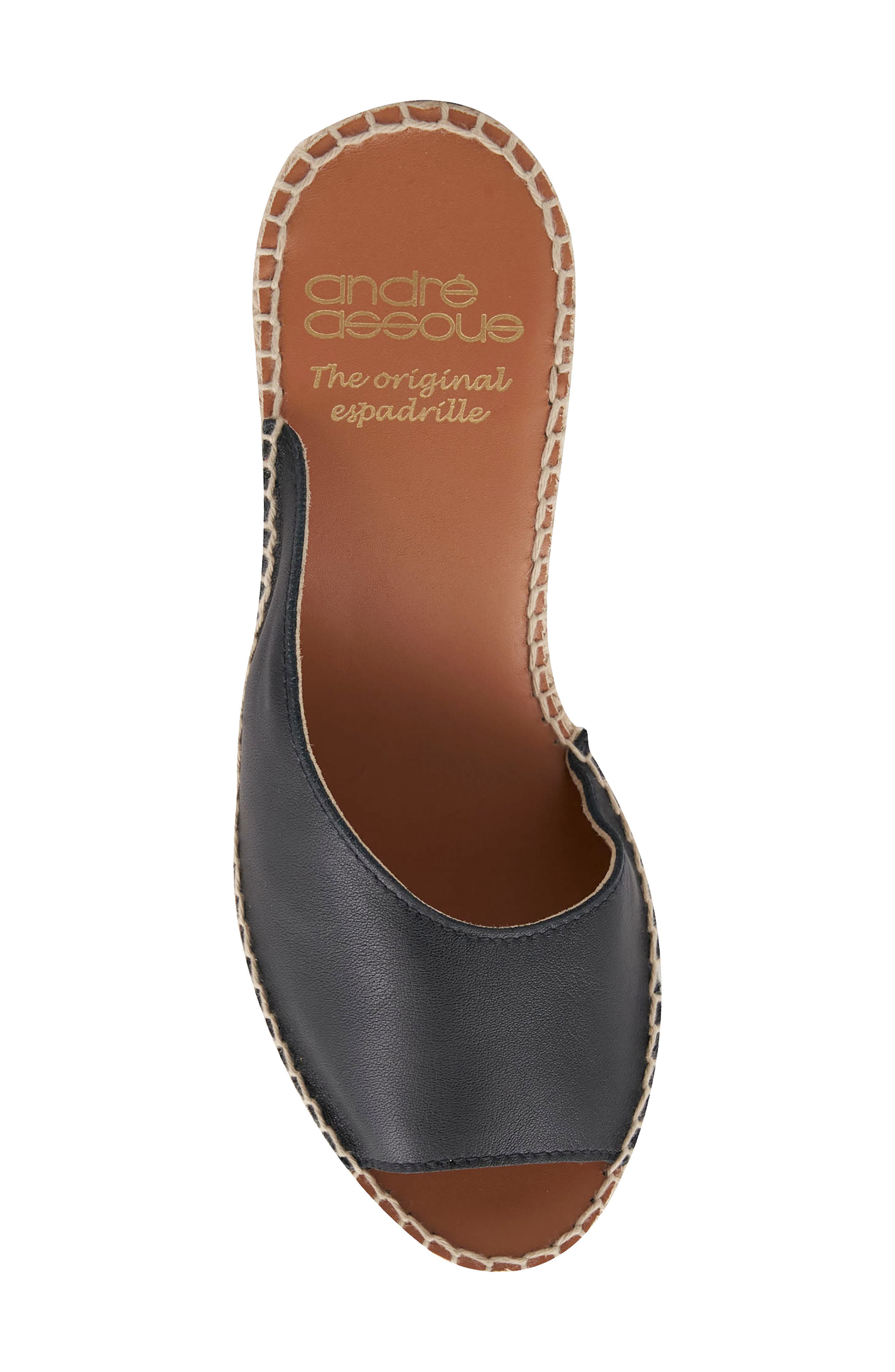 André Assous Catarina Espadrille Platform Wedge Sandal, Alternate, color, Black